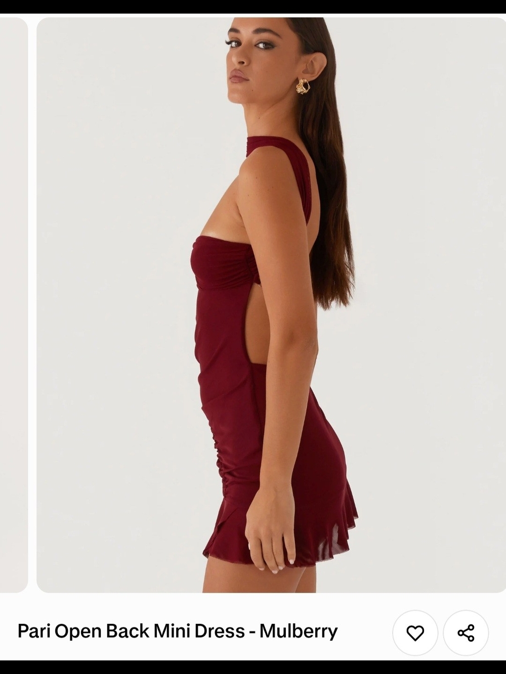 Mulberry Open-Back "Pari" Mini Dress - Picture 3 of 8